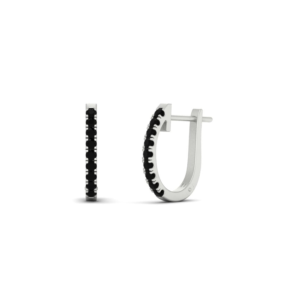 Round Cut 0.25 Ct Diamond Hoop Earrings