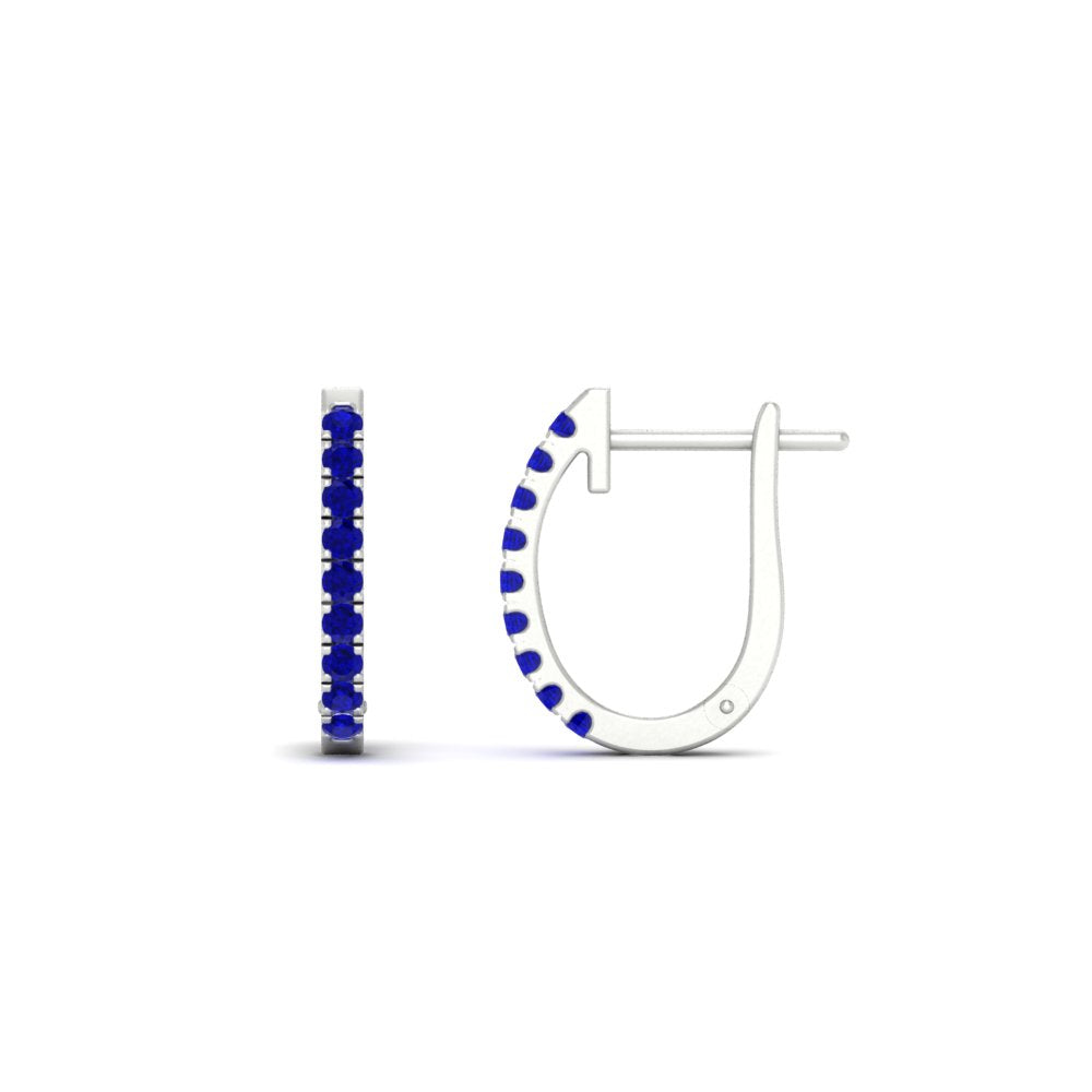 Round Cut 0.25 Ct Diamond Hoop Earrings