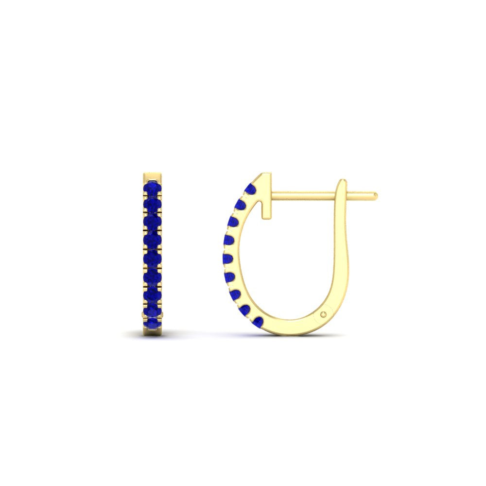 Round Cut 0.25 Ct Diamond Hoop Earrings