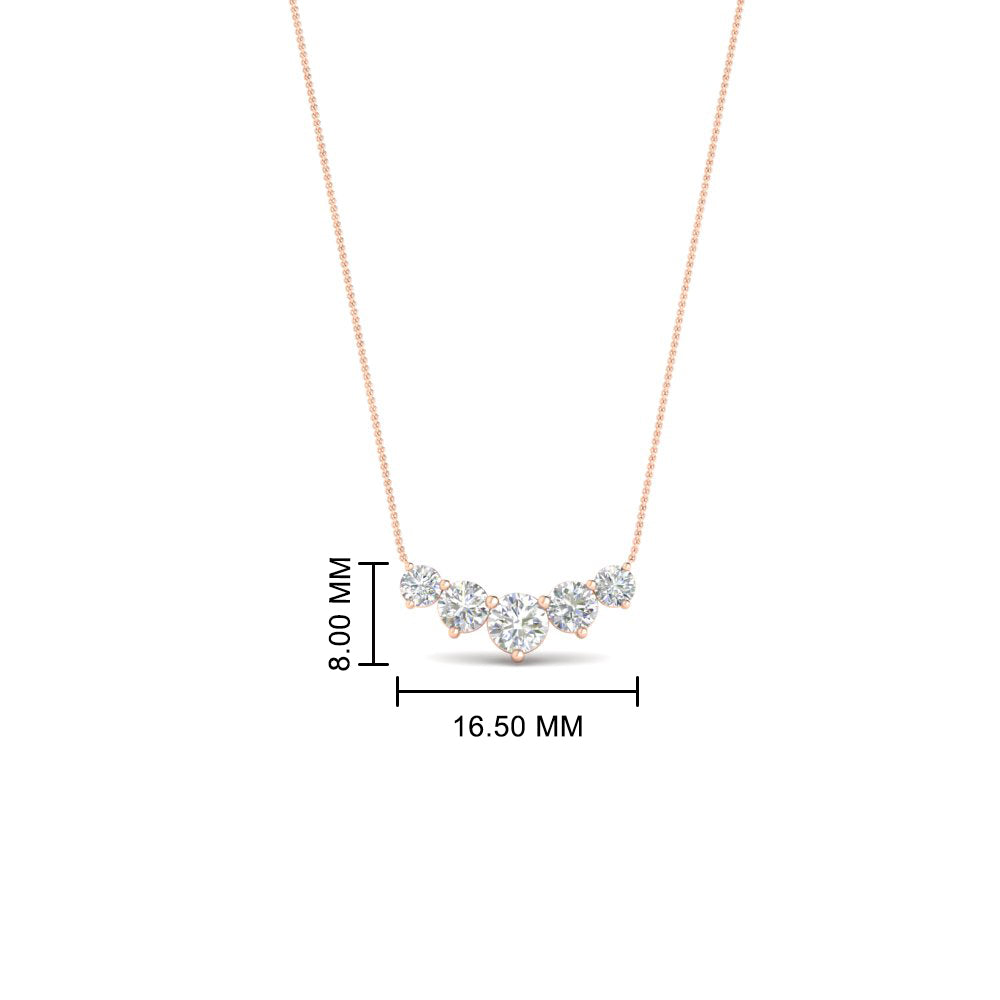 0.75 Carat Graduating Round Diamond Pendant