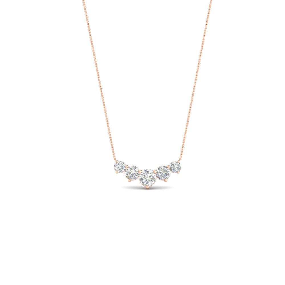 0.75 Carat Graduating Round Diamond Pendant