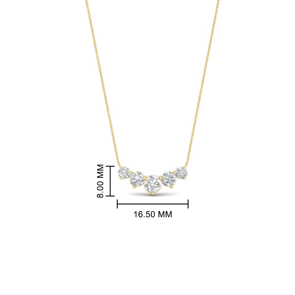 0.75 Carat Graduating Round Diamond Pendant