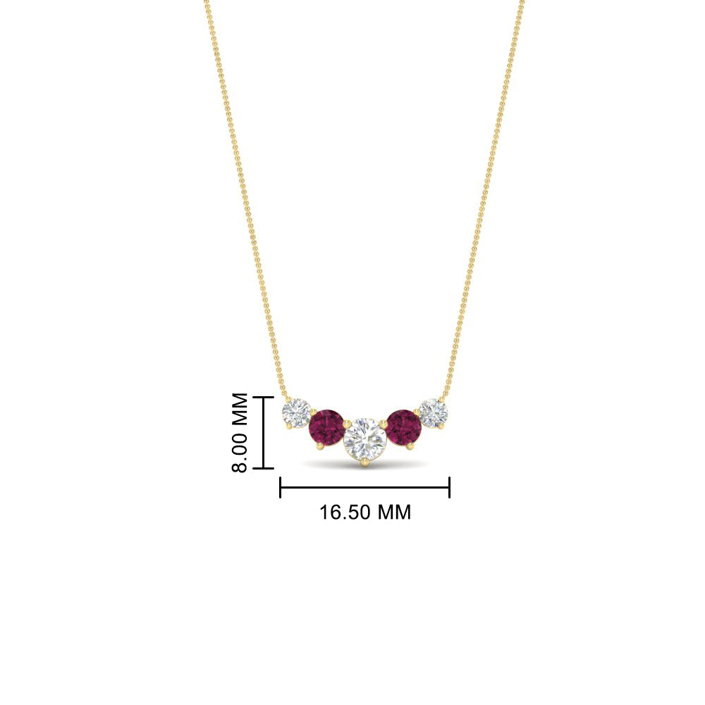 0.75 Carat Graduating Round Diamond Pendant