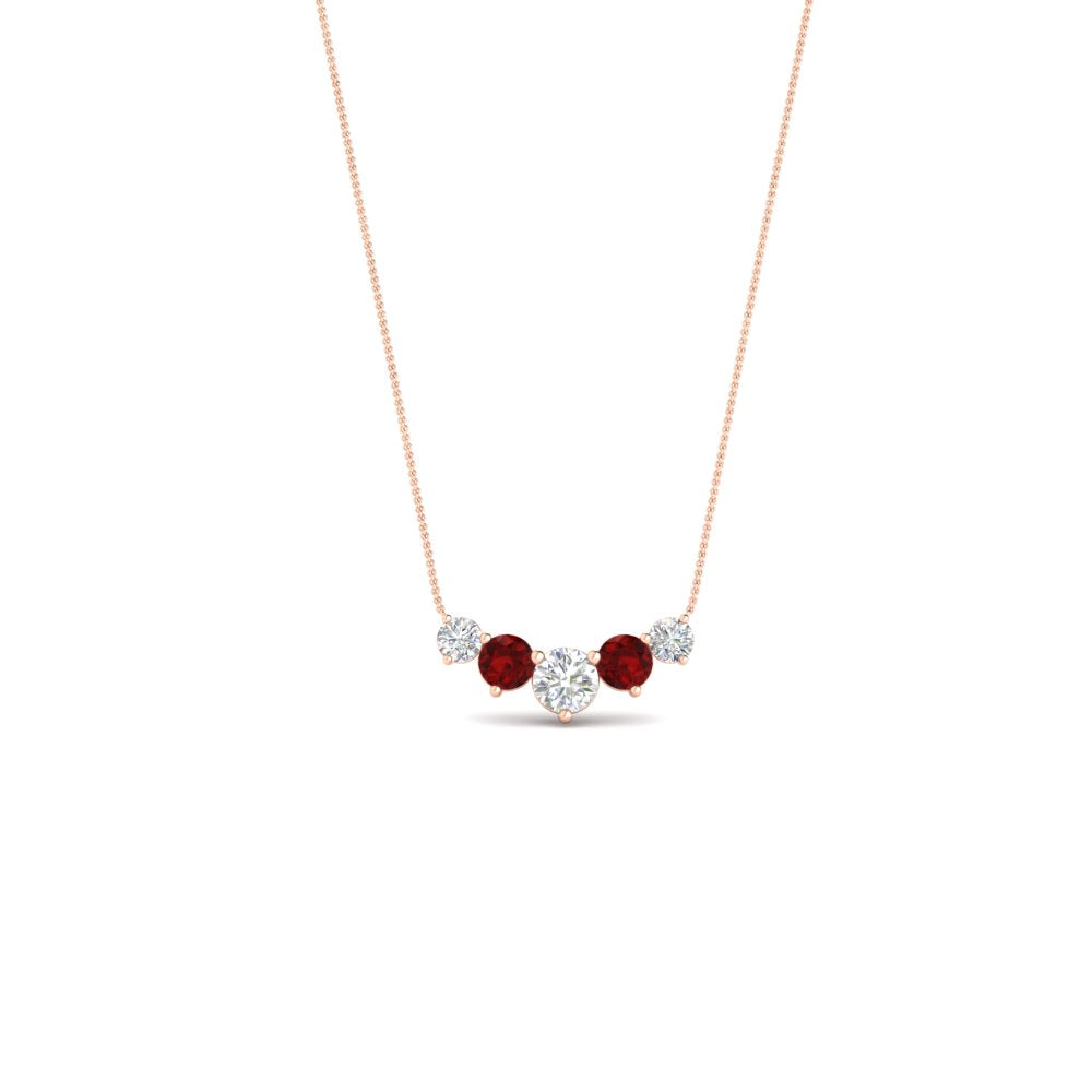 0.75 Carat Graduating Round Diamond Pendant