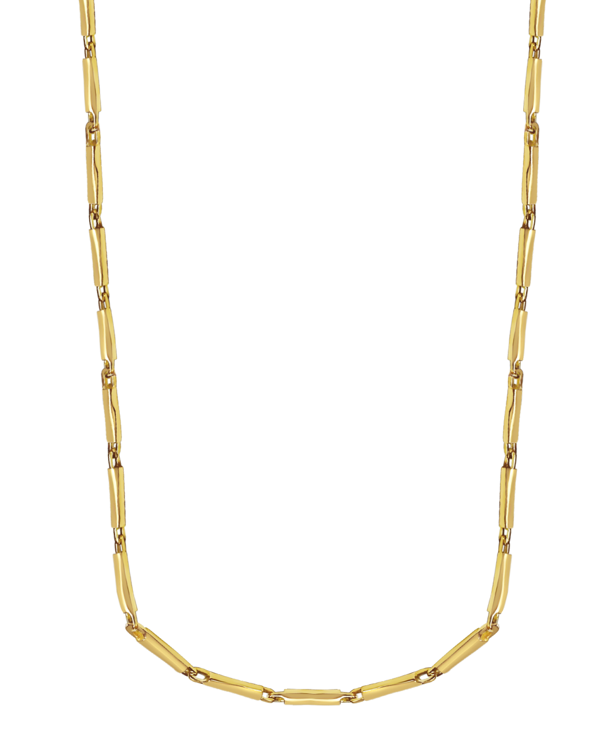 Cylinder Tube Solid White/Yellow/Rose Gold Handmade Necklace , 4mm, 16-30 Inch