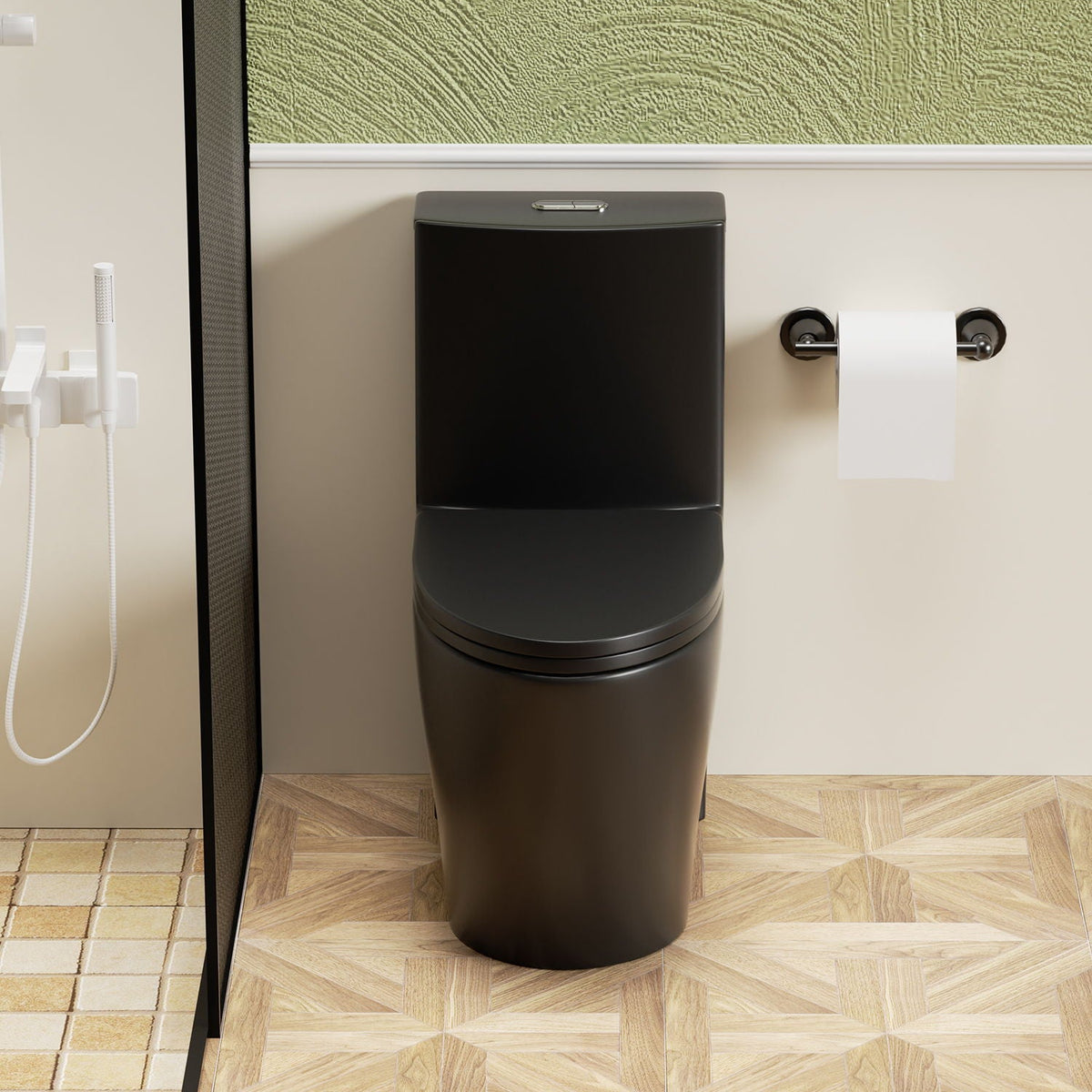 One-Piece Tornado Dual-Flush Toilet with Soft-Close Seat - Gray, Pink or Black