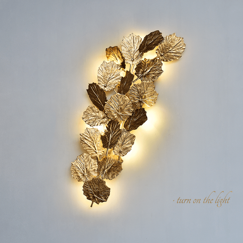 Gold Leaf Handmade Wall Sconce