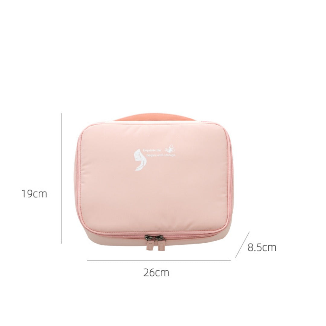 Lightweight makeup bags,Waterproof multi-functional portable toilet bag, anti-wrinkle large-capacity square cosmetic bag, makeup bag with compartments,