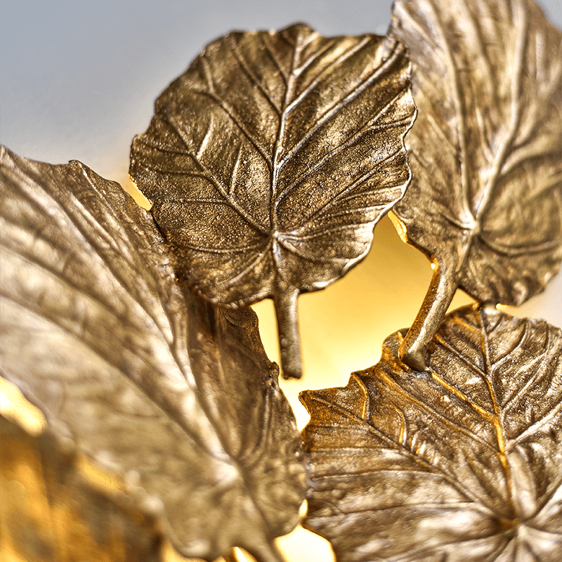 Gold Leaf Handmade Wall Sconce