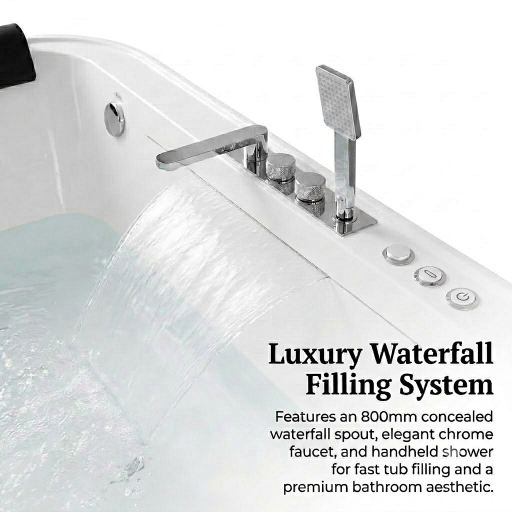 Whirlpool Bathtub with Luxury Jets - 67" x 35" - Acrylic White
