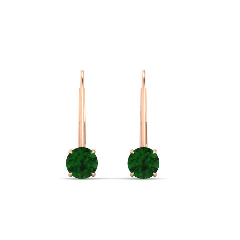 1 Carat Round Diamond Lever Back Earrings