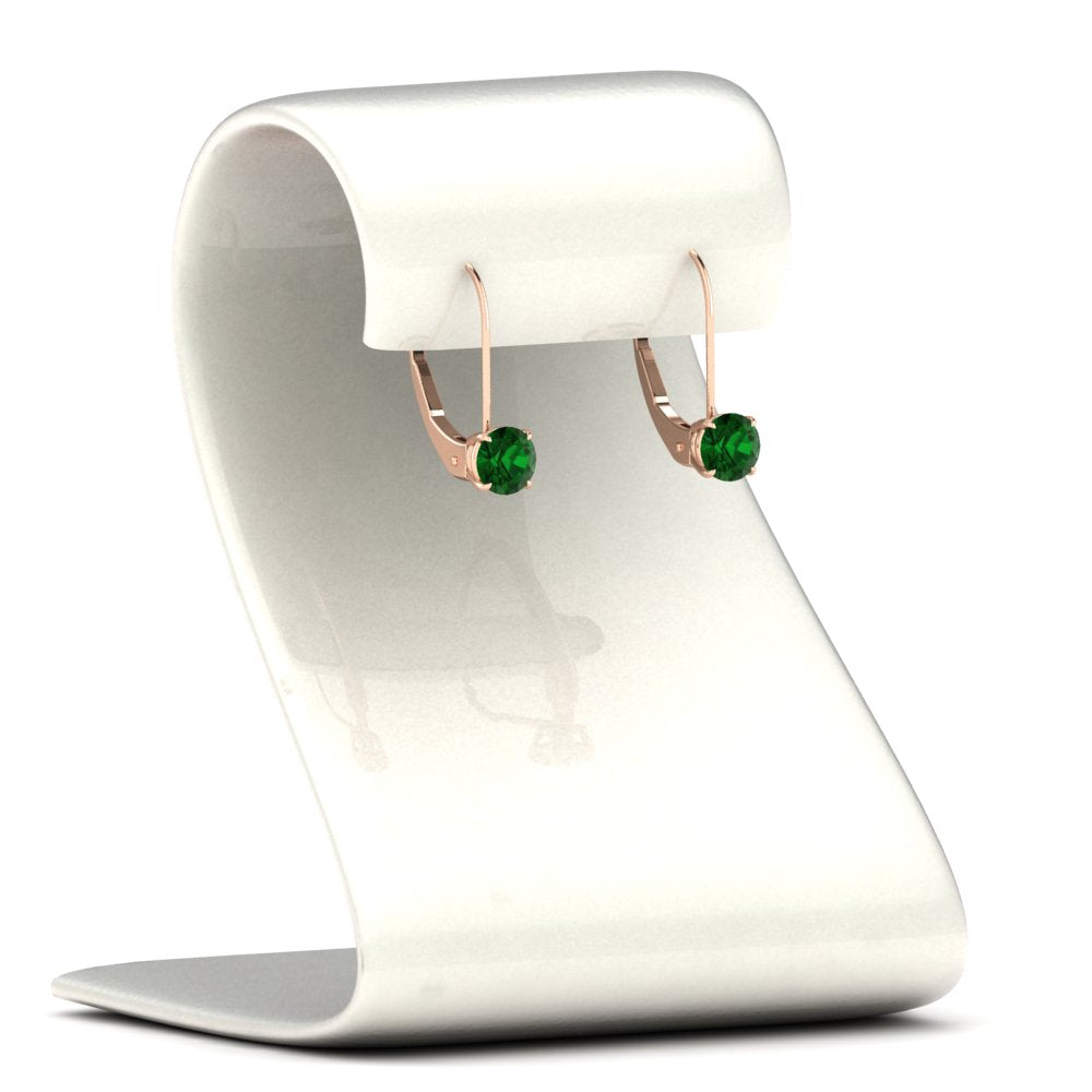 1 Carat Round Diamond Lever Back Earrings