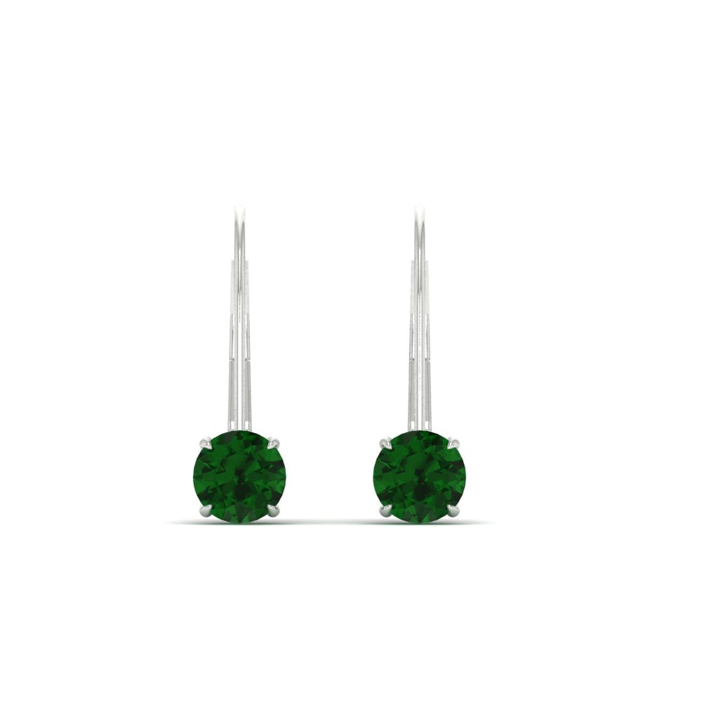 1 Carat Round Diamond Lever Back Earrings