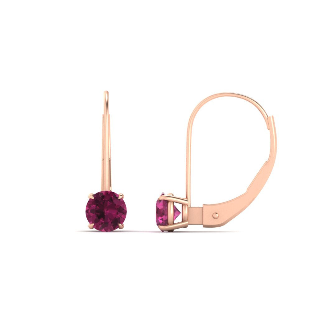 1 Carat Round Diamond Lever Back Earrings