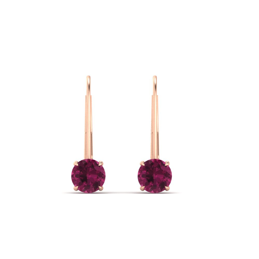 1 Carat Round Diamond Lever Back Earrings