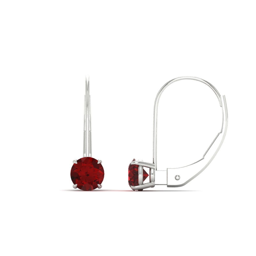1 Carat Round Diamond Lever Back Earrings