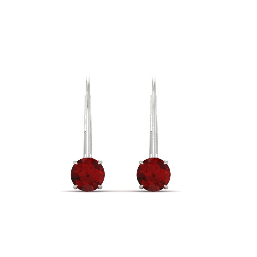 1 Carat Round Diamond Lever Back Earrings