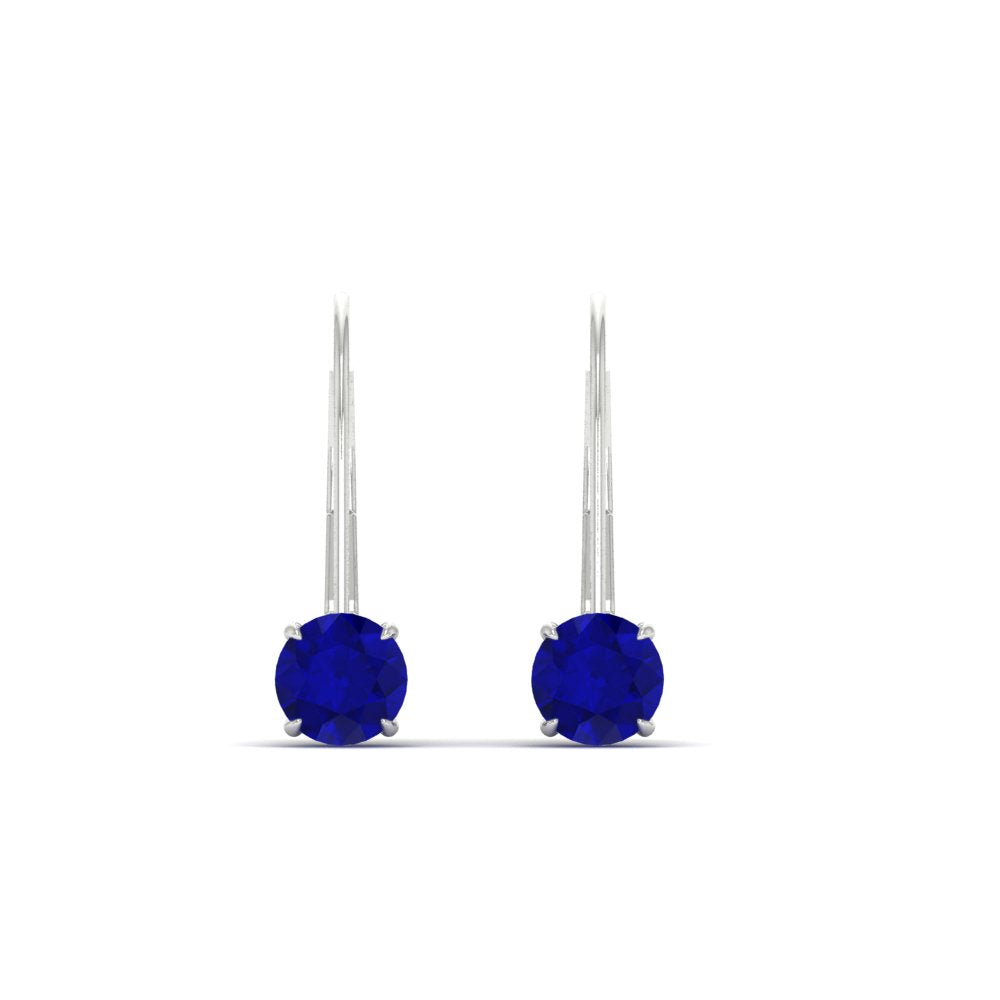 1 Carat Round Diamond Lever Back Earrings