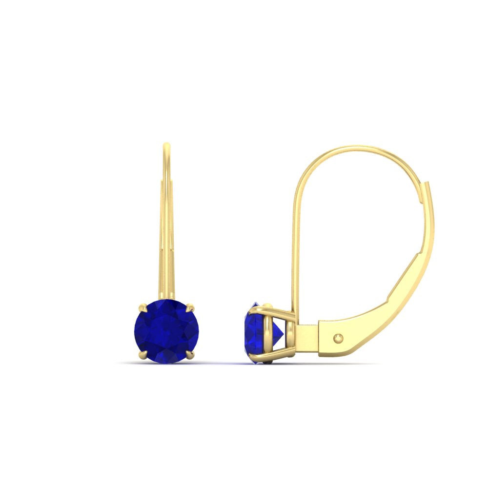 1 Carat Round Diamond Lever Back Earrings