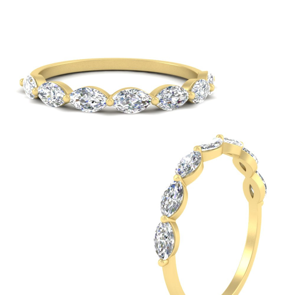 7 Stone Marquise East West 1 Carat Band