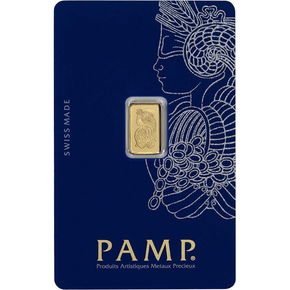 1 Gram Gold Bar PAMP Suisse Fortuna 999.9 Fine in Sealed Assay