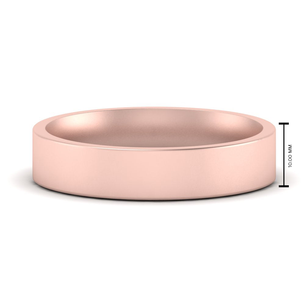 Comfort Fit Flat 4 mm Mens Wedding Band