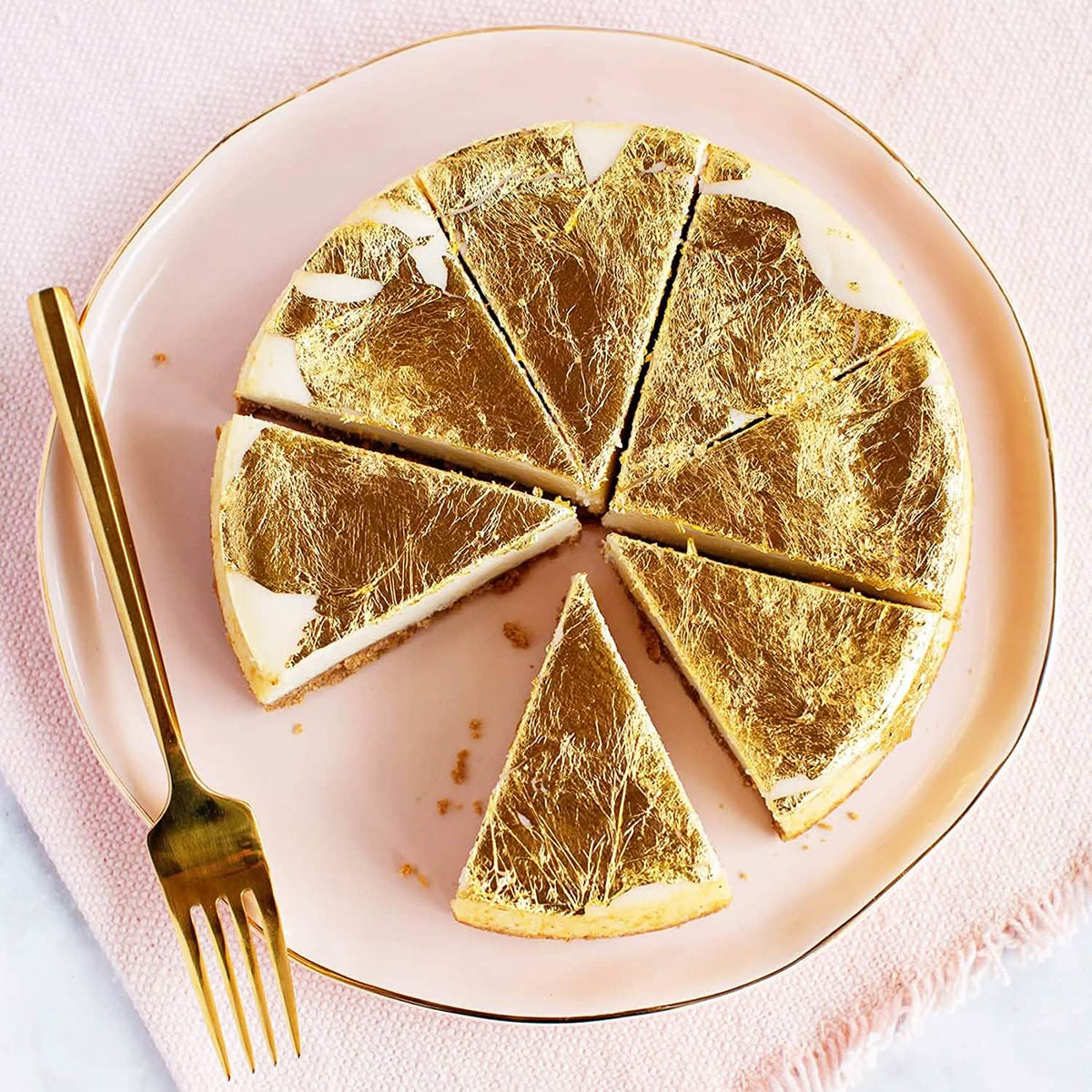 10-Piece: 4.33cm Edible Gold Leaf Sheets