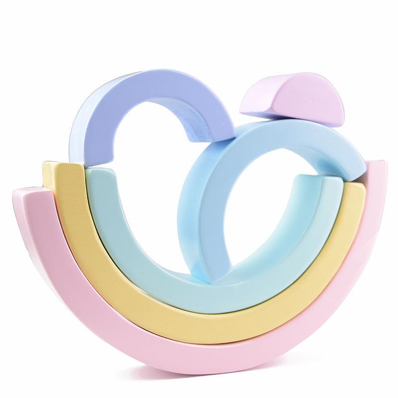 Wooden Rainbow Arch Stacking Blocks — Ages 18 Months+