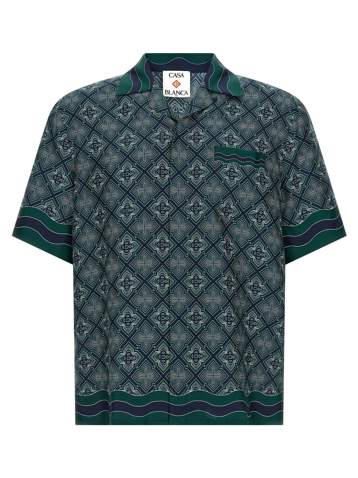 Casablanca Bicolor Silk Blouse