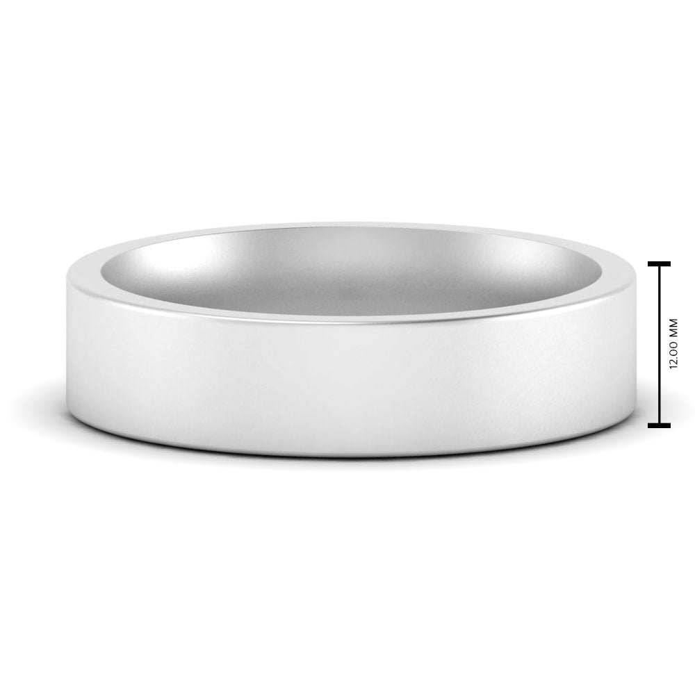 Comfort Fit Flat 4 mm Mens Wedding Band