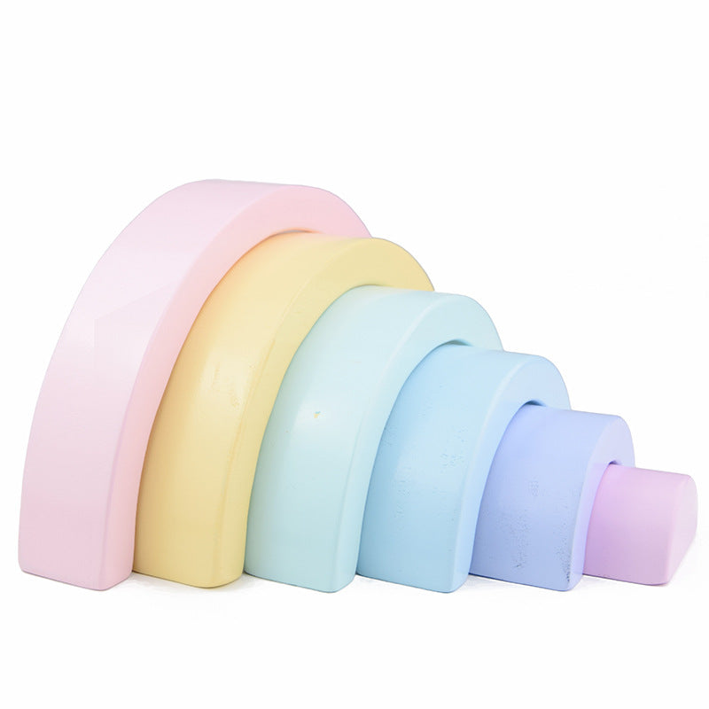 Wooden Rainbow Arch Stacking Blocks — Ages 18 Months+