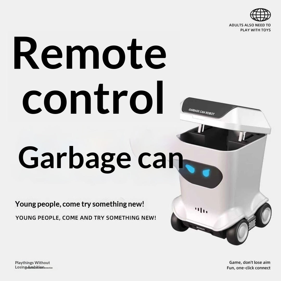 Mini RC Trash-Can Robot Toy