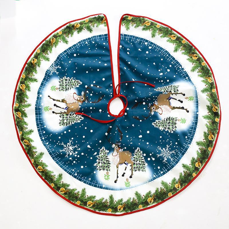 Christmas Tree Skirt Decorations Gift Scene Decor
