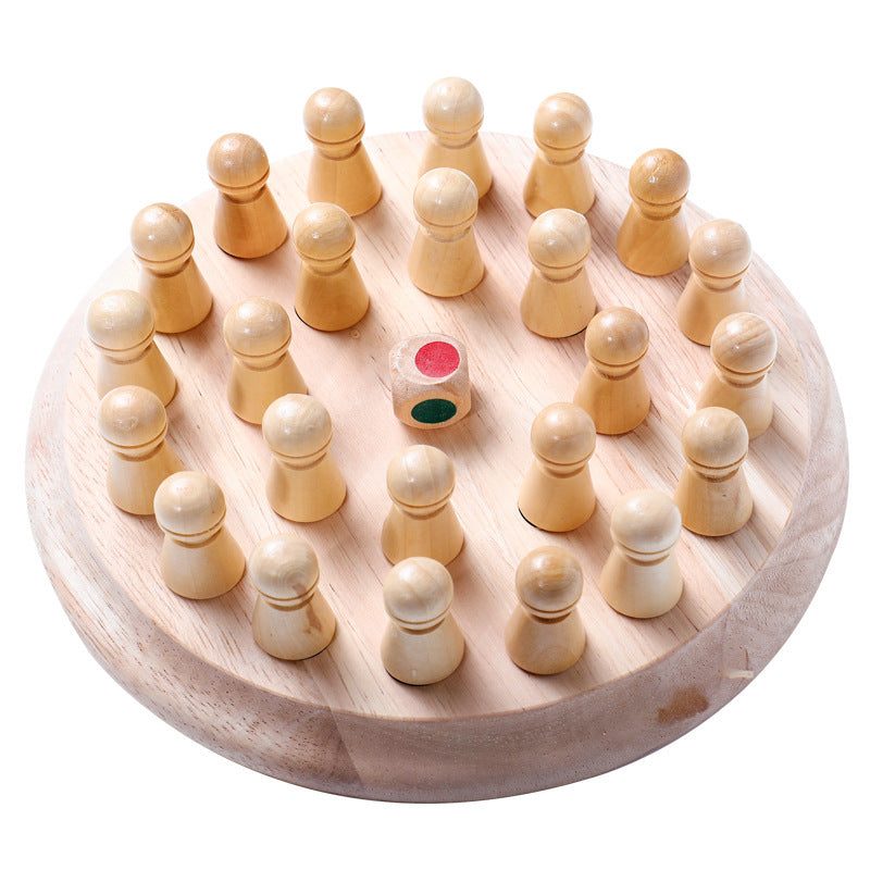 Wooden Color Memory Chess Game — Ages 3+