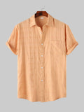 Men's Casual Short Sleeve Button-Down Shirt