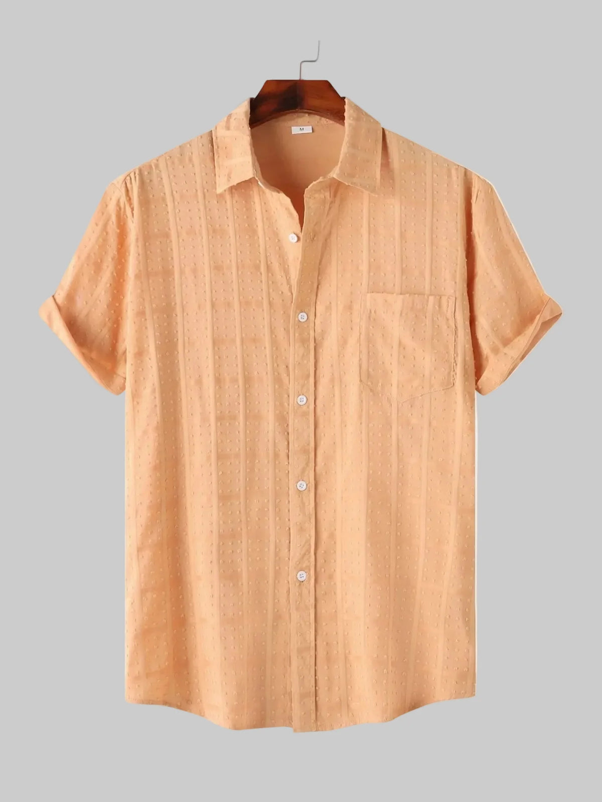 Men's Casual Short Sleeve Button-Down Shirt
