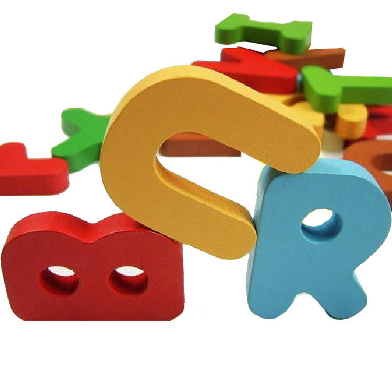 Wooden Alphabet Letter-and-Picture Matching Game — Ages 3+