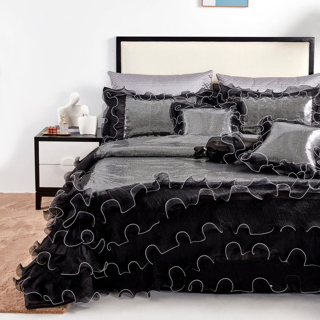 Tache Night Out Black & Silver 6-Piece Comforter Set