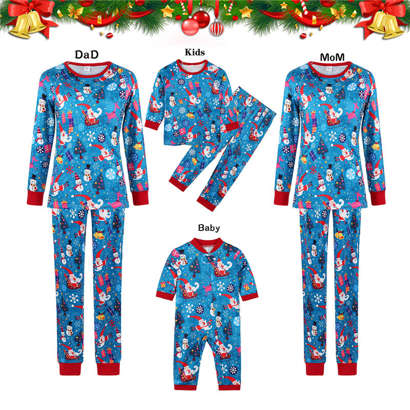 New Parent-Child Christmas Pajamas Parent-child Leisure Wear Set