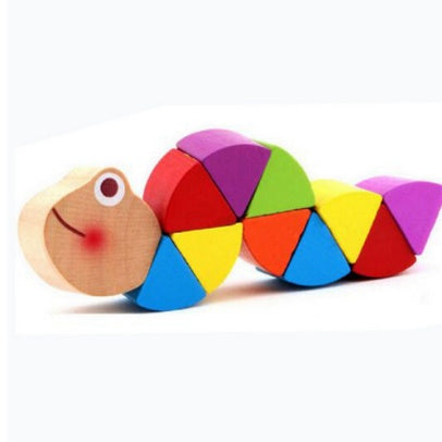 Wooden Jointed Caterpillar Toy — Ages 3+