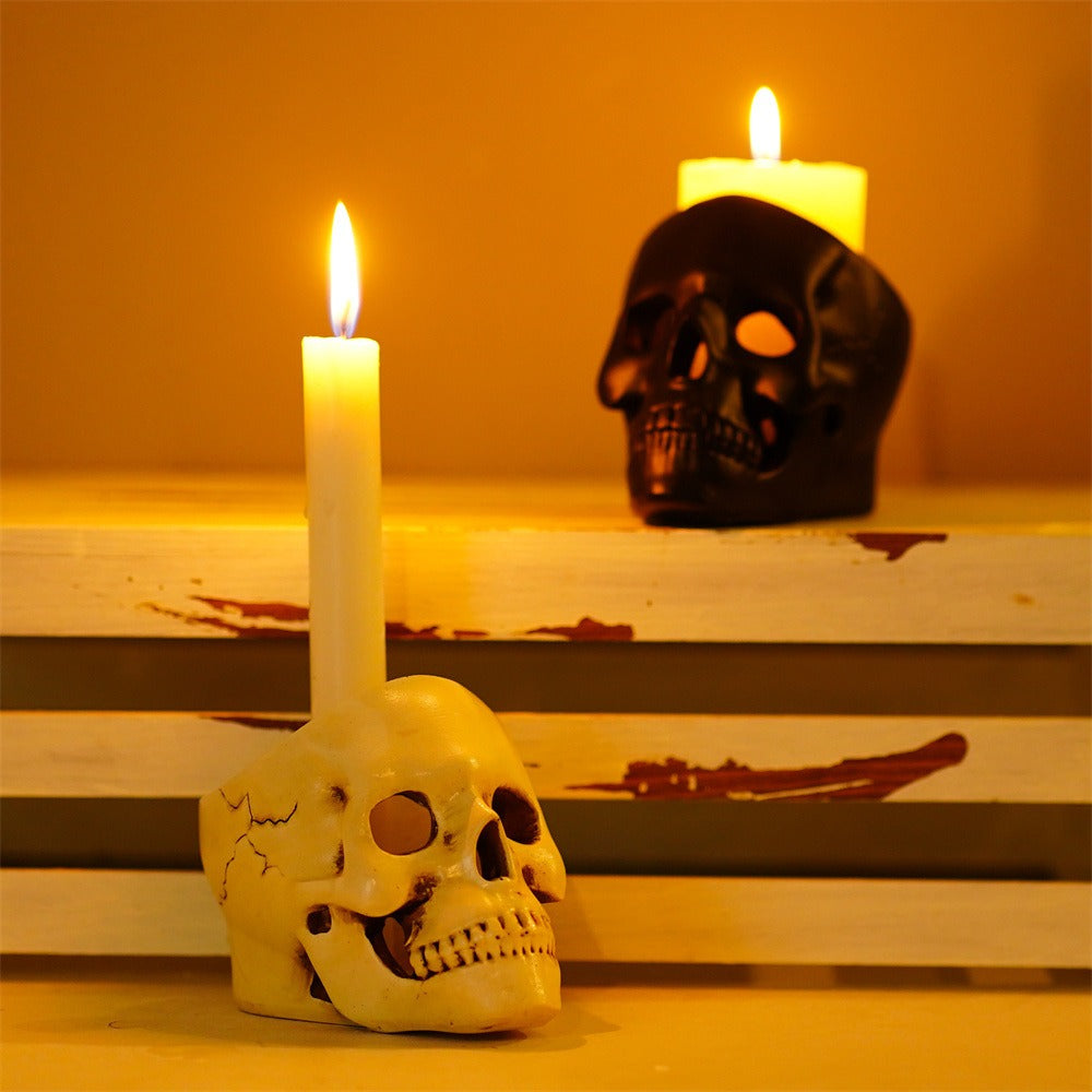 Hollow skull candle holder desktop storage ornament