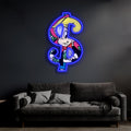 LED Neon Richie Rich Custom Wall Art Sign - Handcrafted Premium Pop Culture Decor
