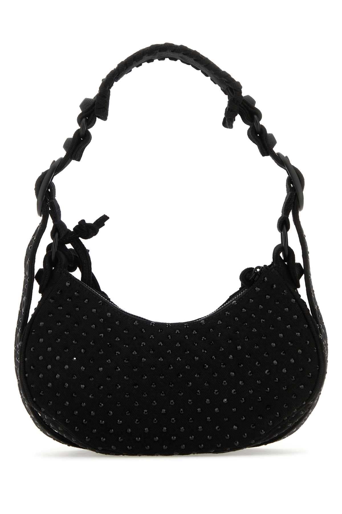 Balenciaga Women Embellished Denim Le Cagole Xs Shoulder Bag