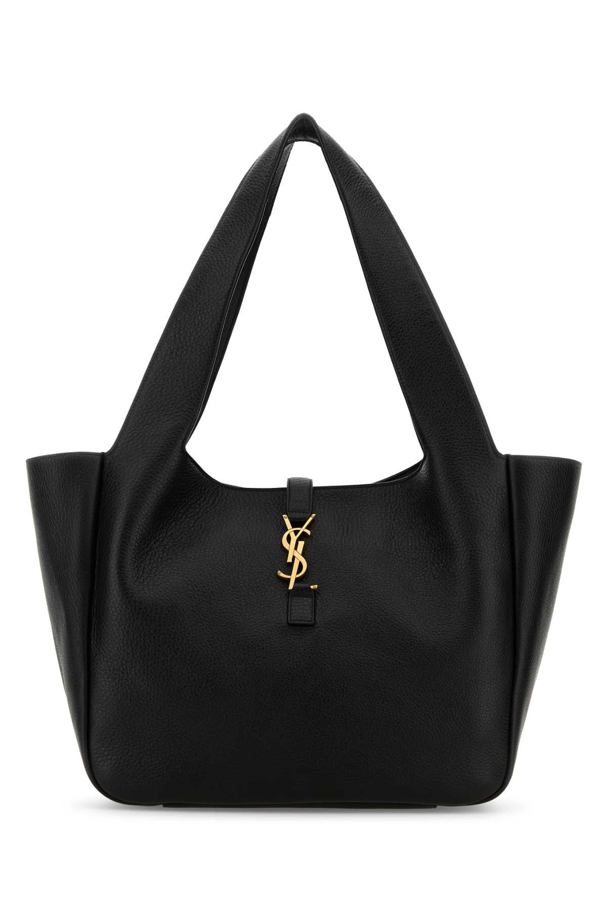 Saint Laurent Women Black Leather Le 5 Ã  7 Bea Shopping Bag