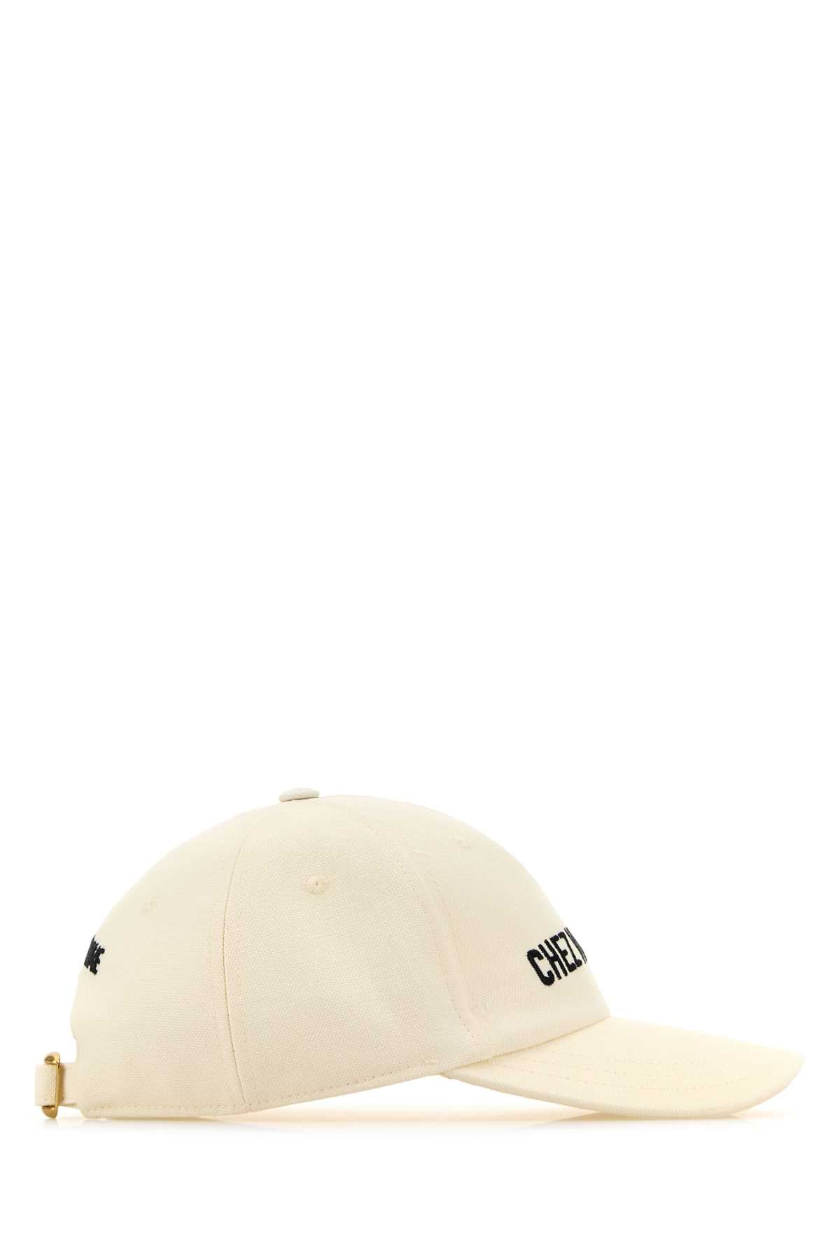 Valentino Garavani Men Ivory Cotton Baseball Cap