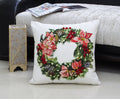 Vibhsa Christmas Wreath Decorative Throw Pillow 20" x 20"