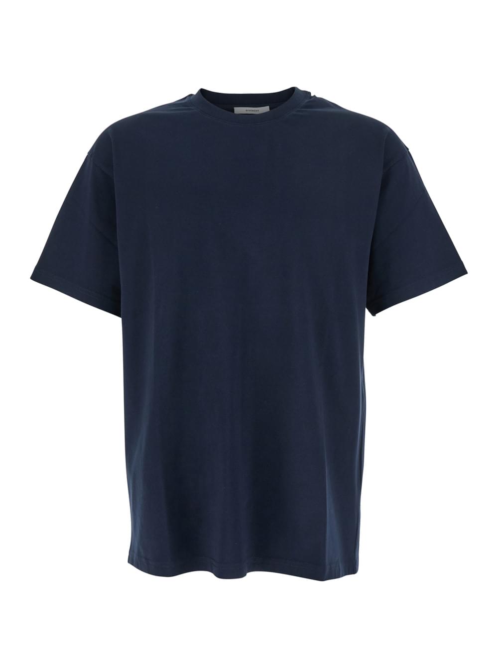 Givenchy Men Blue T-Shirt With Logo On The Front In Cotton Man