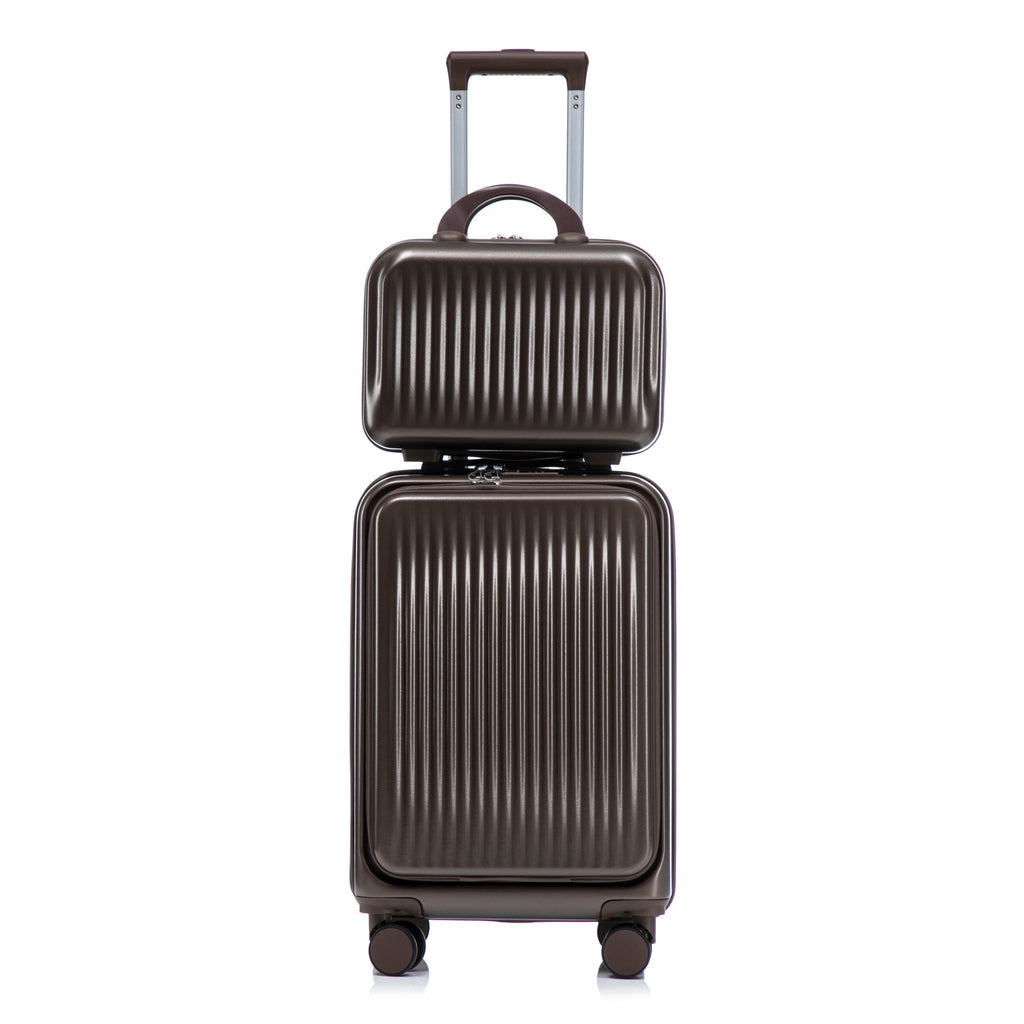 14' & 20' ABS Spinner Wheel Luggage Set with Cosmetic Case