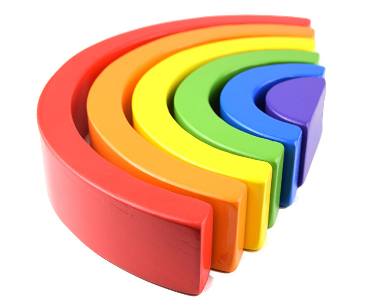 Wooden Rainbow Arch Stacking Blocks — Ages 18 Months+