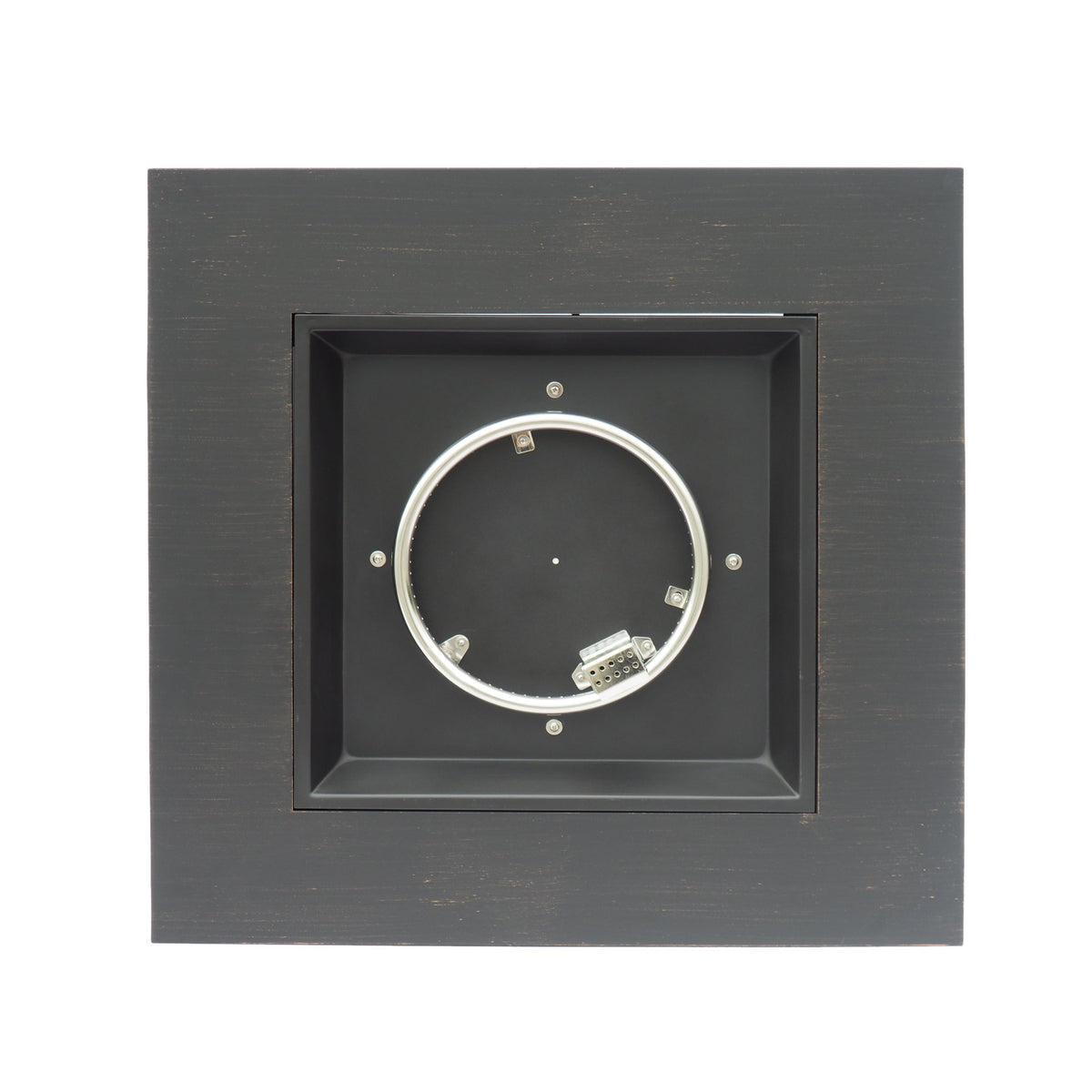 33" Outdoor Iron Square Propane Fire Pit - Brushed Brown
